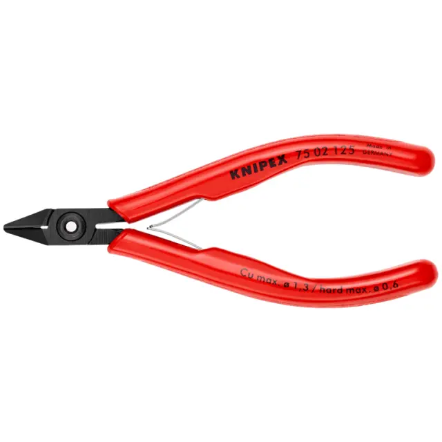 Knipex 7502125 Πλαγιοκόφτης ηλεκτρoνικών για διαγώνιο κόψιμο με ψιλή μόνωση Νο125mm