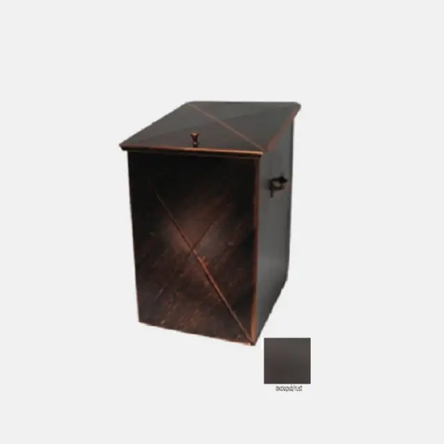 Μεταλλικό Κουτί Αποθήκευσης Ξύλων 32X50X40cm Σκουριά-Rust / 101R 2