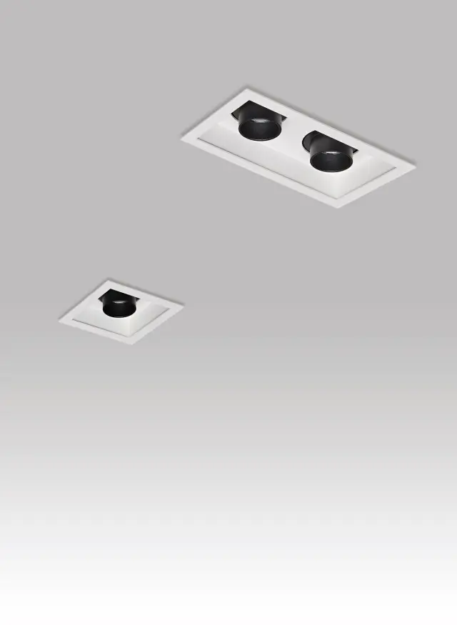 Eye 04450/WB/C Χωνευτό κινητό φωτιστικό οροφής led 11W 4000K 12.1x6.7cm λευκό+μαύρο Άσπρο/Μαύρο Μαύρο/Άσπρο 2