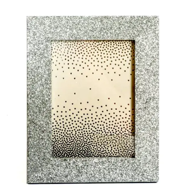 κορνίζα 30X40 τοίχου ξύλινη χρώμα Ασημί ( glitter silver )BROADWAY για φωτογραφία 30Χ40