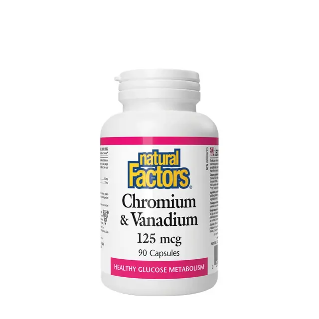 Natural Factors Chromium & Vanadium 125 mcg