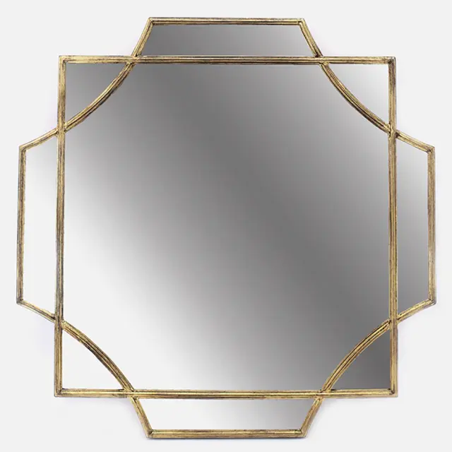 Καθρέπτης art deco μεταλλική κορνιζά 80x3x80cm Zaros 25633 MI142