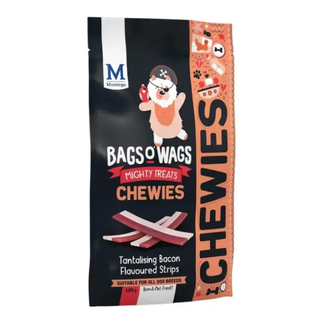 Montego Bags O’ Wags Chewies Bacon Strips 120gr