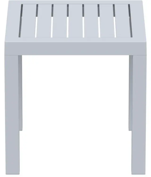 Τραπέζι OCEAN Silver Grey PP 45x45x45cm 2