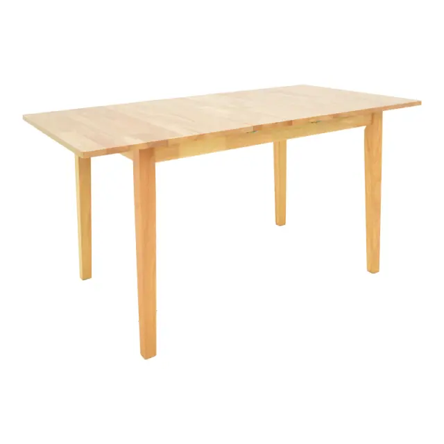 Tραπέζι επεκτεινόμενο Country pakoworld rubberwood σε φυσική απόχρωση 120-150x80x74εκ 2