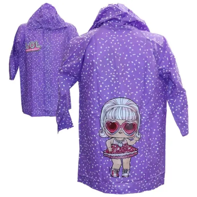 Αδιάβροχο Raincoat Παιδικό με Κουκούλα Purple LOL 8110018 - 4-5Y (104-110cm) 3