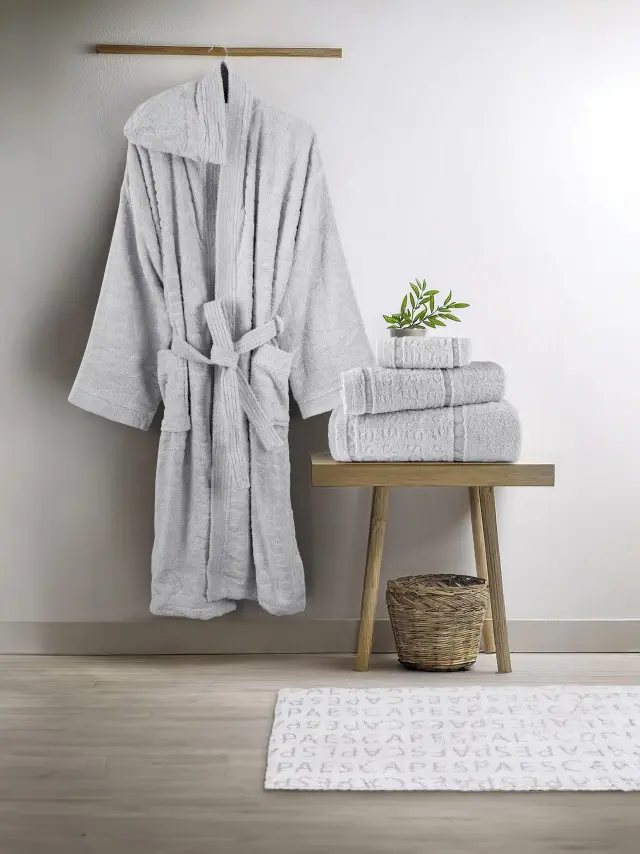 Πετσέτες Σετ 3 Τεμ 30x50-50x90-70x140 480gsm Nima Spa Gray 100% βαμβακερό 2