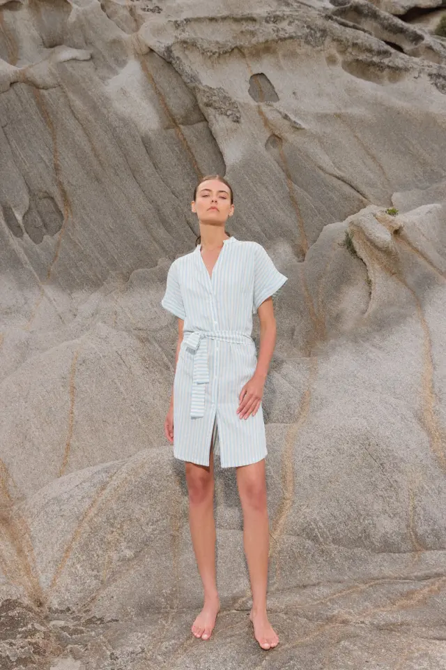 B355 - Orange - BEACHWEAR STRIPE PAL