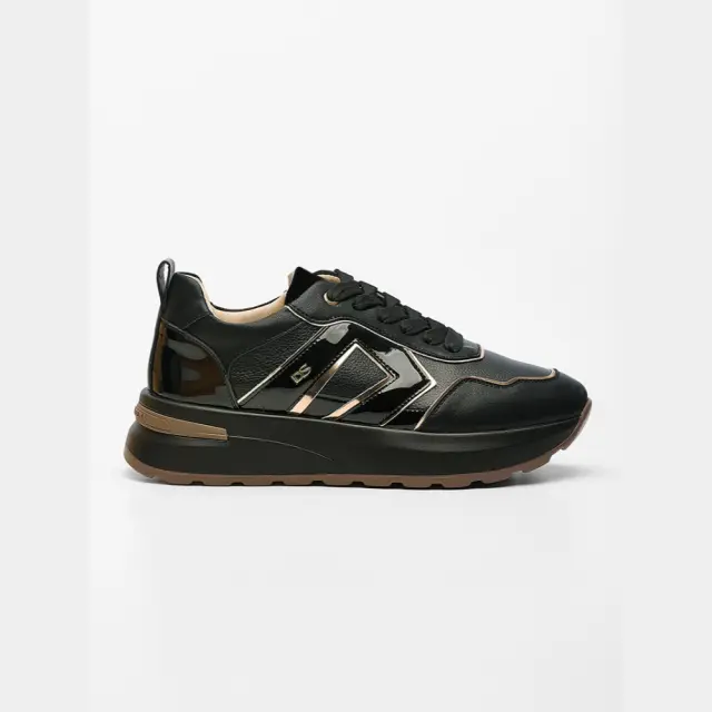Donna Serena Sneakers Γυναικείο Δέρμα/Άλλα Υλικά Μαύρο DSE/5875 NERO/NUDE