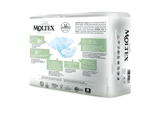MOLTEX pure & nature no1  2-4 kg  22 τεμάχια 2
