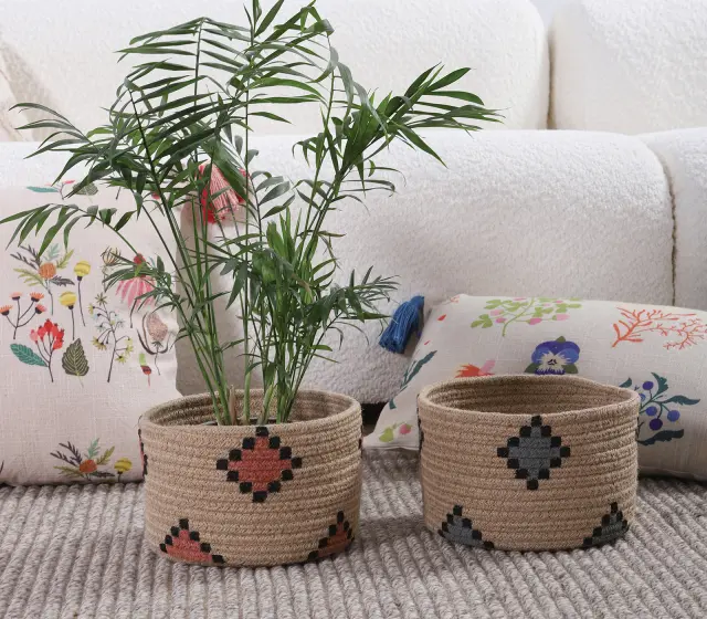 Nef-Nef Homeware Καλάθι Alemao D22x14 Natural/Grey 2