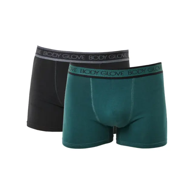 Body Glove Ανδρικό Boxer Logo Band - Διπλό Πακέτο, Χρώμα Μαύρο-Πράσινο