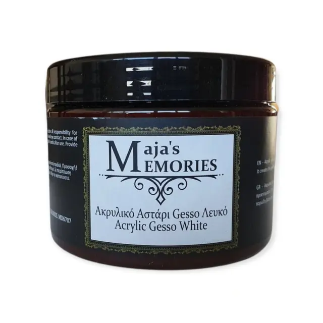 Ακρυλικό Αστάρι Gesso Λευκό Maja's Memories, 300ml