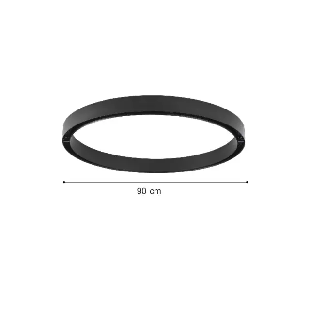 Inlight Curved Μαγνητική ράγα μαύρη 90cm (TRC001) 2