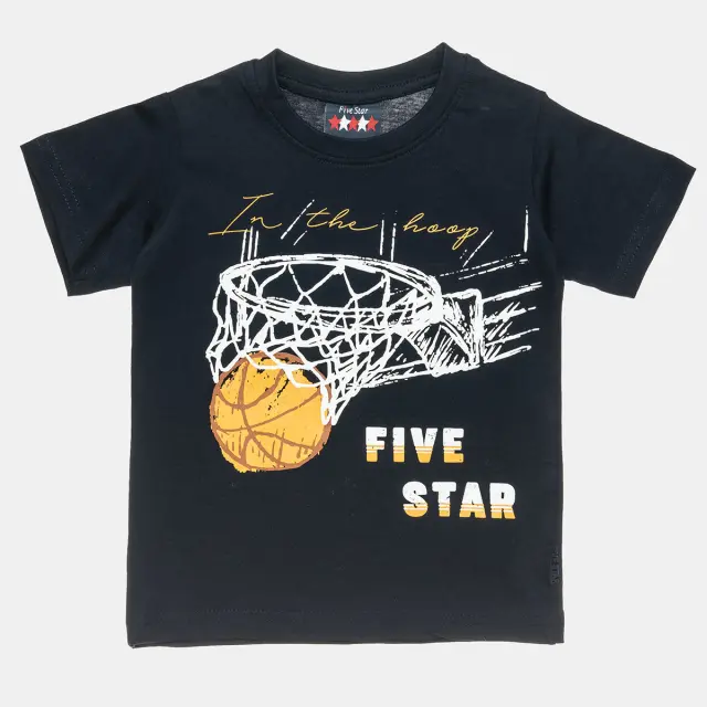 Σετ Five Star μπλούζα με τύπωμα και βερμούδα 2