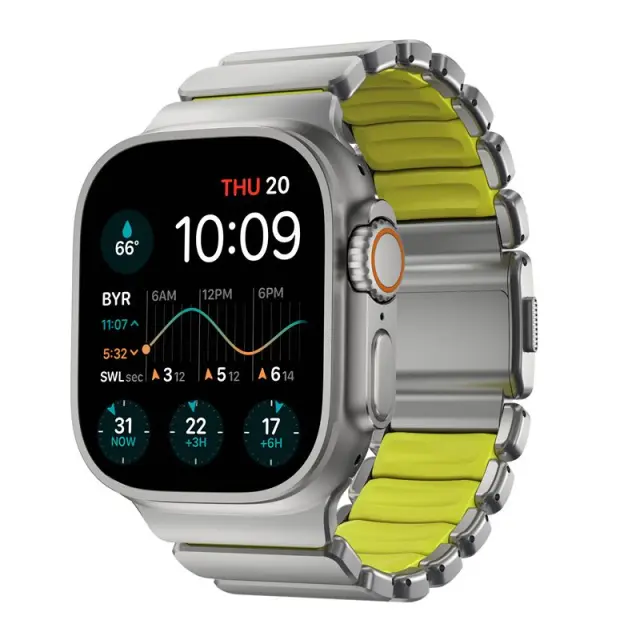 Nomad Stratos Band Natural Titanium Volt FKM AW 45/46/49mm