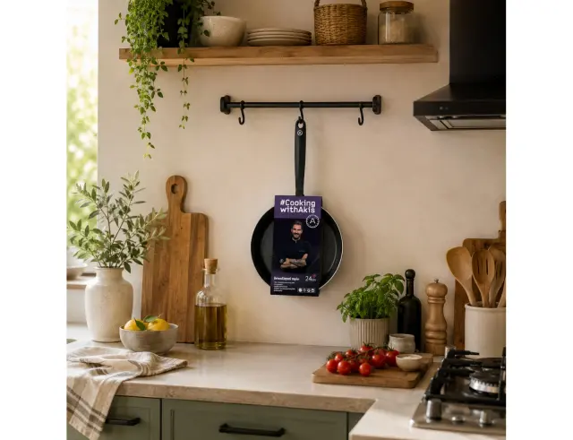 Akis Petretzikis Cooking With Akis Τηγάνι από Αλουμίνιο με Αντικολλητική Επίστρωση 24cm 30005077