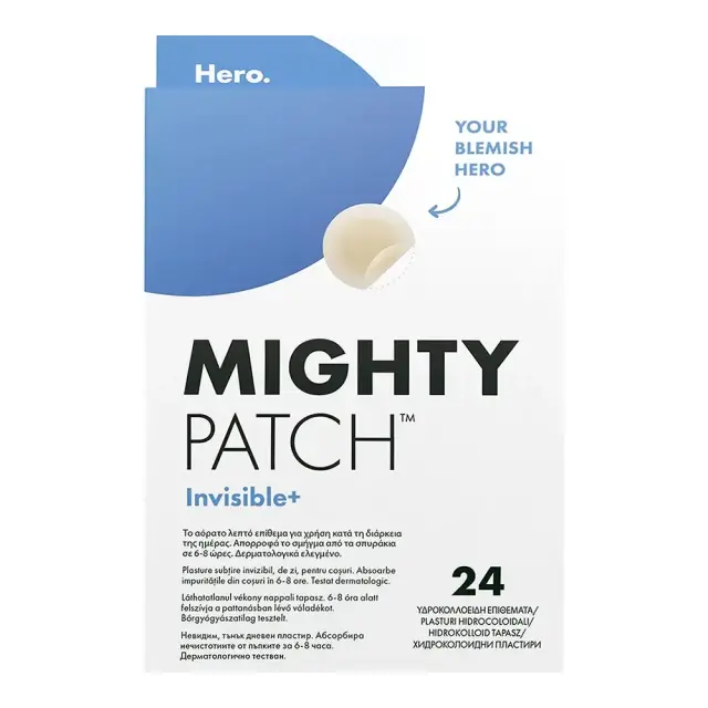 Hero. Mighty Patch Invisible+ Anti-Pimple Επιθέματα για Σπυράκια, 24 τεμάχια