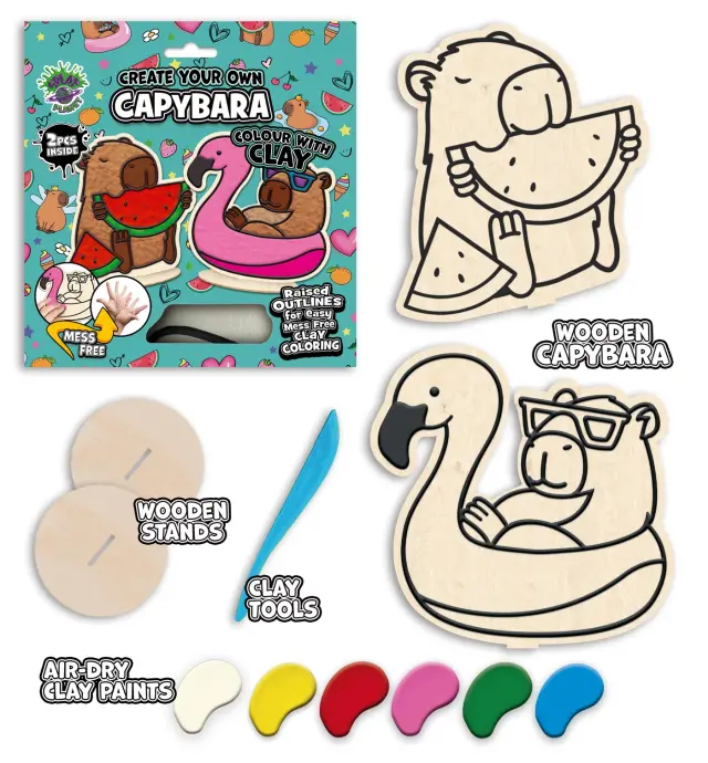 Splat Planet Δημιουργικό Σετ 3D Χειροτεχνίας με Πηλό / Clay Colouring Kit: Capybara 2