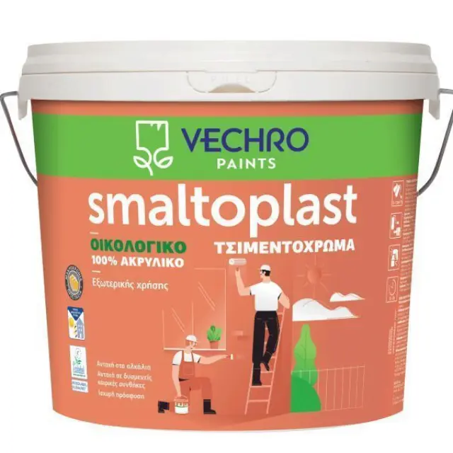 Vechro 120901050436 - Smaltoplast Τσιμεντόχρωμα ΓΚΡΙ Νο 504 10 L