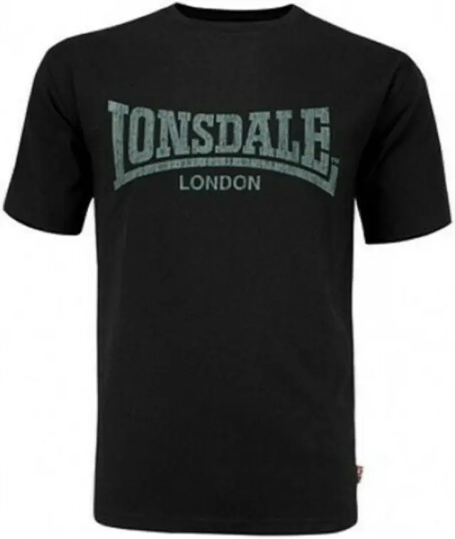 LONSDALE LOGO KAI ΑΝΔΡΙΚΗ ΜΠΛΟΥΖΑ - BLACK BLACK