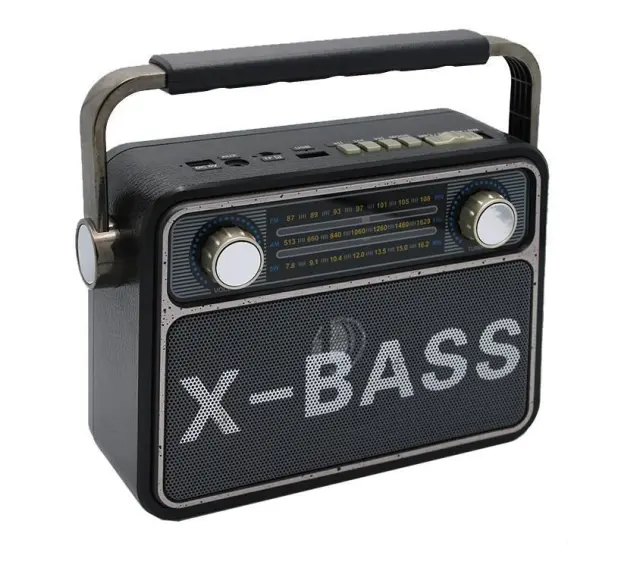 CMIK MK-120 Retro Φορητό Ραδιόφωνο Επαναφορτιζόμενο με Bluetooth και USB Μαύρο
