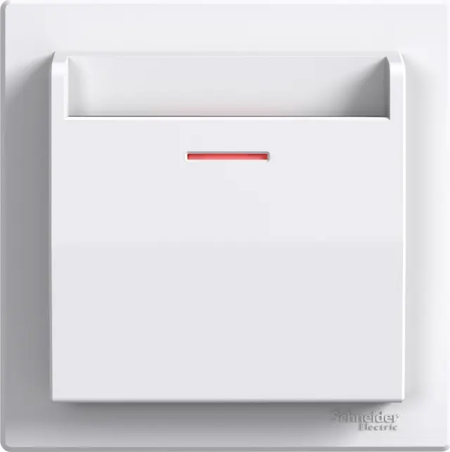 Asfora - hotel card switch - 10AX screwless terminals, white