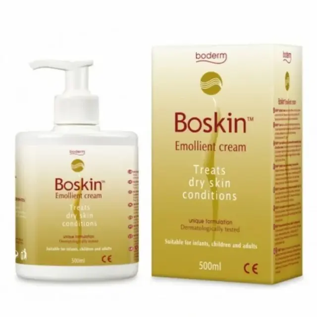Boderm Boskin Emolient Cream Μαλακτική Κρέμα Σώματος για την Περιποίηση του Ξηρού Δέρματος, 500 ml