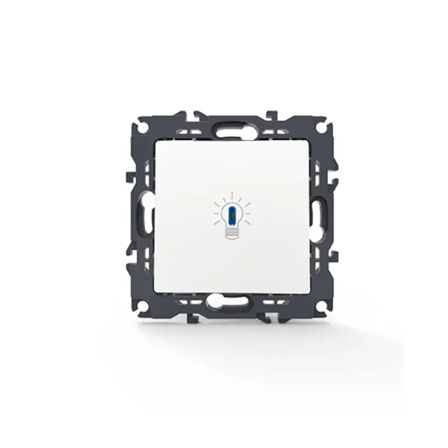 PRIME ΜΠΟΥΤΟΝ ΚΛΙΜΑΚΟΣΤΑΣΙΟΥ & LED ΛΥΧΝΙΑ ΜΕ ΚΛΙΠ ΠΛΑΣΤΙΚΟ ΛΕΥΚΟ 1P 10A 250VAC IP20 / 1000112001