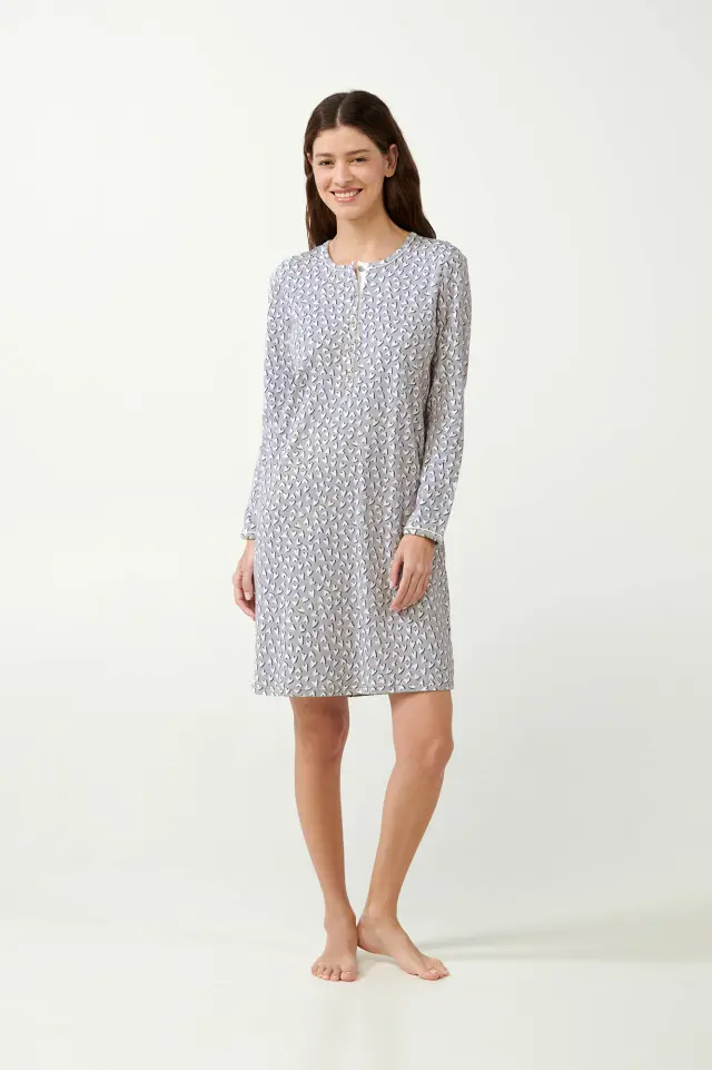 Vamp Νυχτικό Με Πατιλέτα Light Gray - S 2