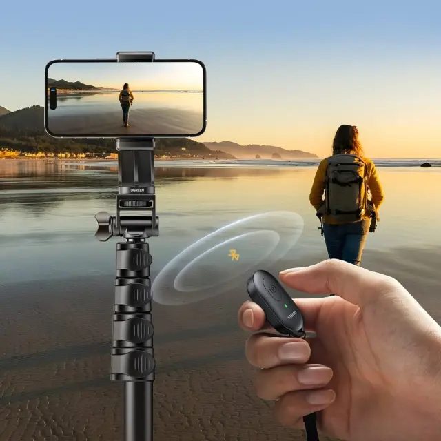 Selfie stick Ugreen LP680 με βάση και τηλεχειριστήριο Bluetooth 1,8m - μαύρο 15609 3