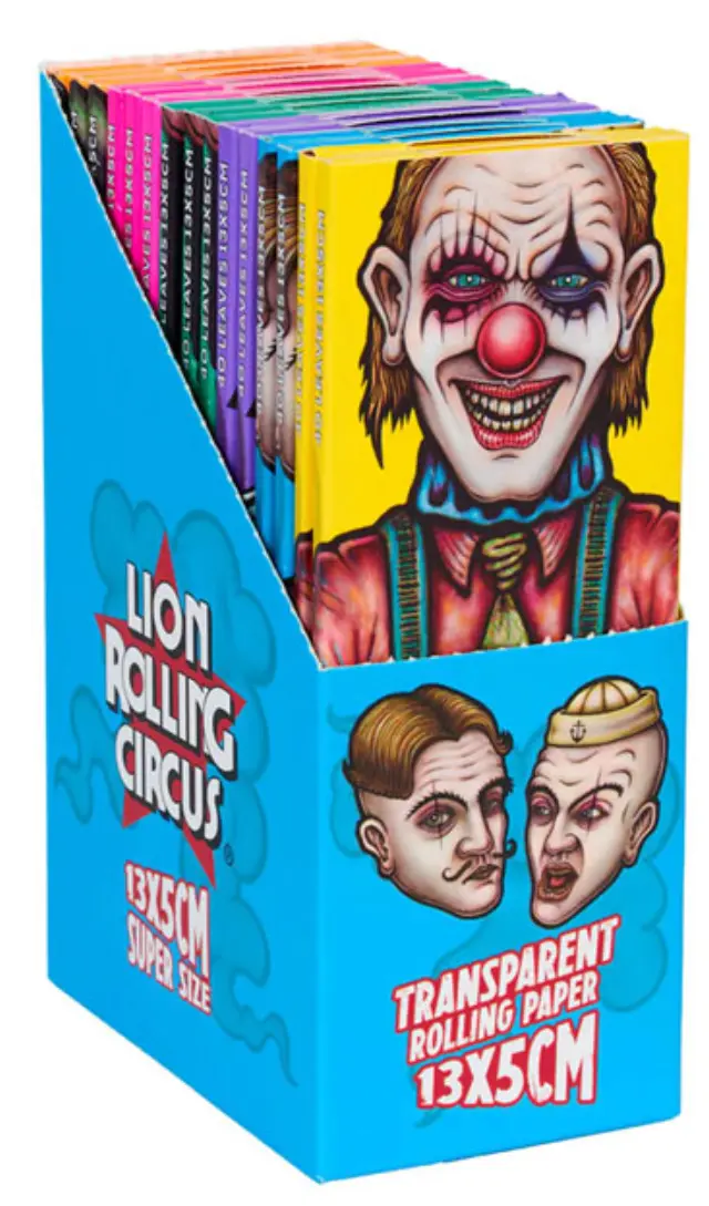 Lion Rolling Circus Χαρτάκια Big Smoke - Super Size Διάφανα Transparent 40φ.