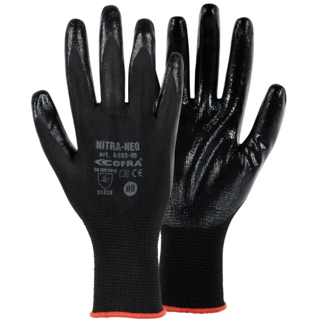 Γάντια Νιτριλίου Cofra Nitra-Neo black/black