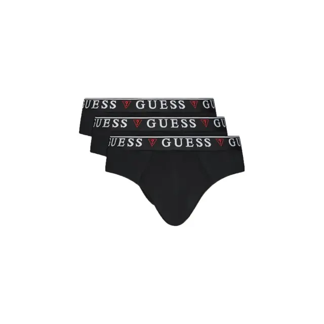 Guess Ανδρικό Slip Logo Guess - Τριπλό Πακέτο, Χρώμα Jet Black-Frost