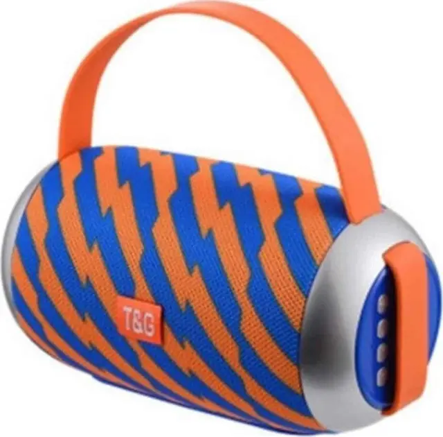 T&G TG-112 Ηχείο Bluetooth 10W με Ραδιόφωνο και Διάρκεια Μπαταρίας έως 4 ώρες Blue/Orange