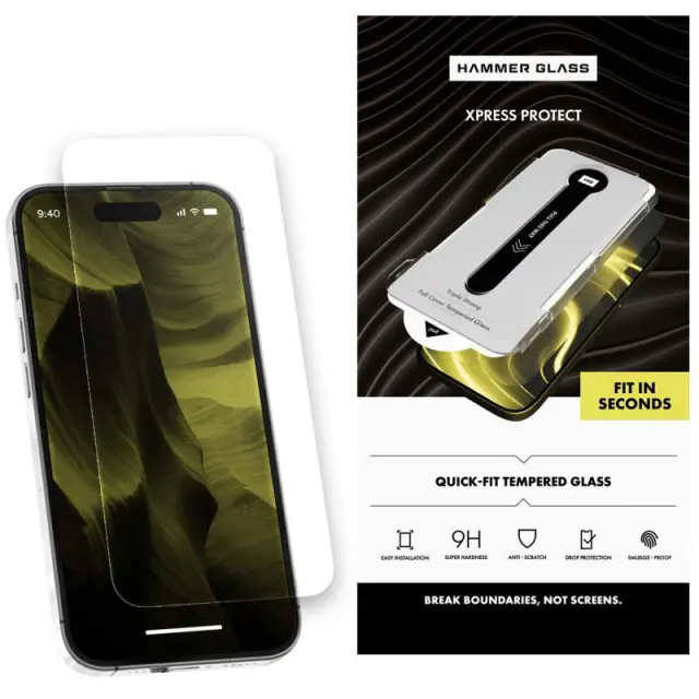 Tempered Glass Hammer Glass Apple iPhone 18 Pro/ 17 Pro Xpress Protect με Application Tool (1 τεμ.) N71347