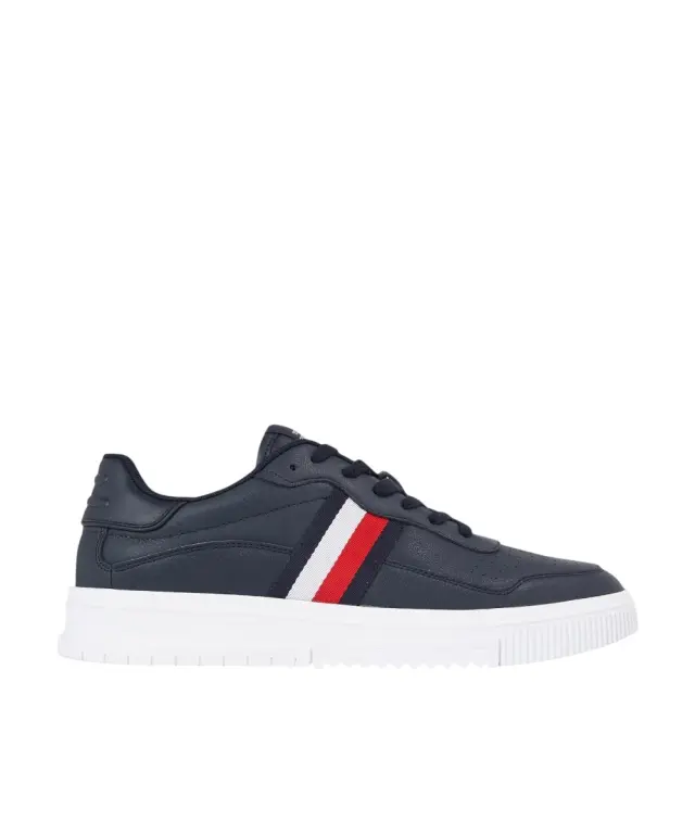 Tommy Hilfiger - Ανδρικά Sneakers Supercup Leather Stripes FM0FM04824-DW5 Μπλε Ναυτικό