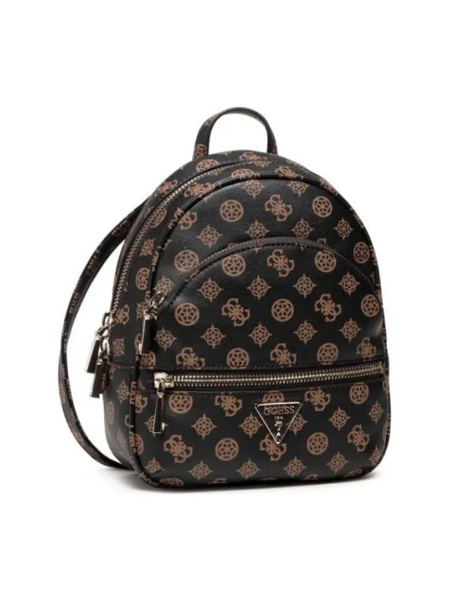 Guess Manhattan Γυναικεία Τσάντα Πλάτης Μαύρη PG699432-MLO