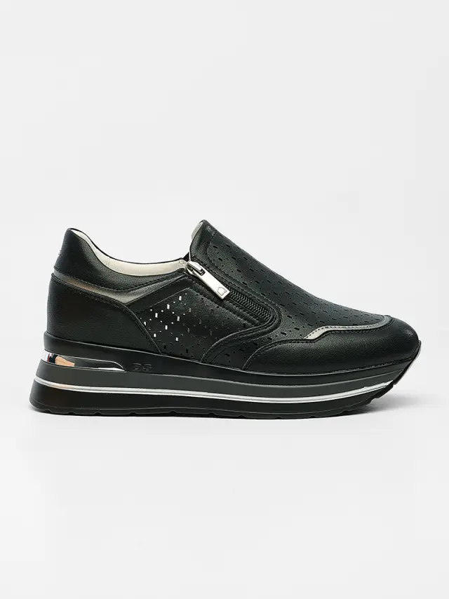 Donna Serena Sneakers Γυναικείο Δέρμα/Άλλα Υλικά Μαύρο DSE/346084 NERO - 38 3