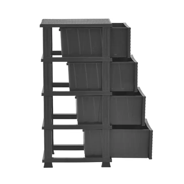 Συρταριέρα Μαύρο Πλαστικό 38x46x90cm 6-50-558-0006 3
