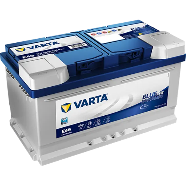 VARTA BLUELINE ΔΕΞ. ΜΠΑΤΑΡΙΕΣ E46 (75Ah/730A) ΕFB - START/STOP 315x175x175mm