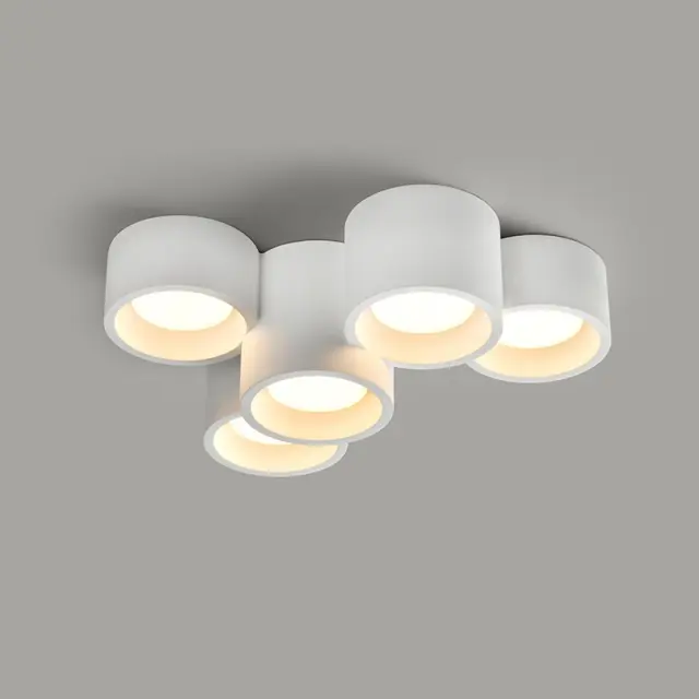 AcaLights ΓΥΨΙΝΟ 5 ΣΤΡΟΓΓΥΛA Φ/Σ ΟΡΟΦΗΣ ΦΥΣΙΚΟ 370*240*150 GENI 5*GX53 2