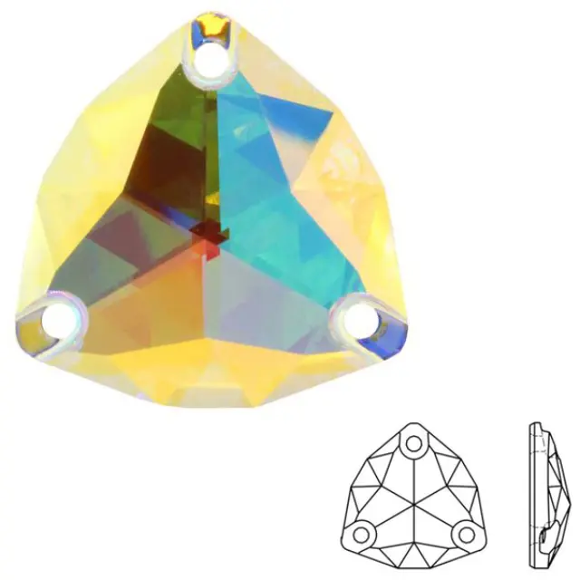 Swarovski 3272 Trilliant Sew-on Stone Crystal AB 16mm - 1τεμ
