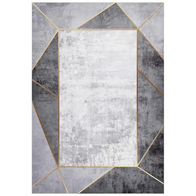 Χαλί σαλονιού με Κροσια Josiane γκρι 160x230 εκ.