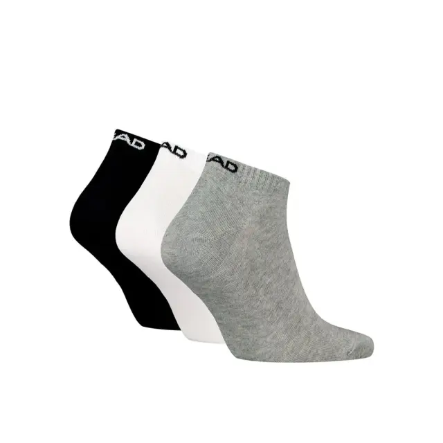 HEAD Ανδρικές Κάλτσες All Sports Training Sneakers - 3 Ζεύγη, Χρώμα Γκρι-Λευκό-Μαύρο 2