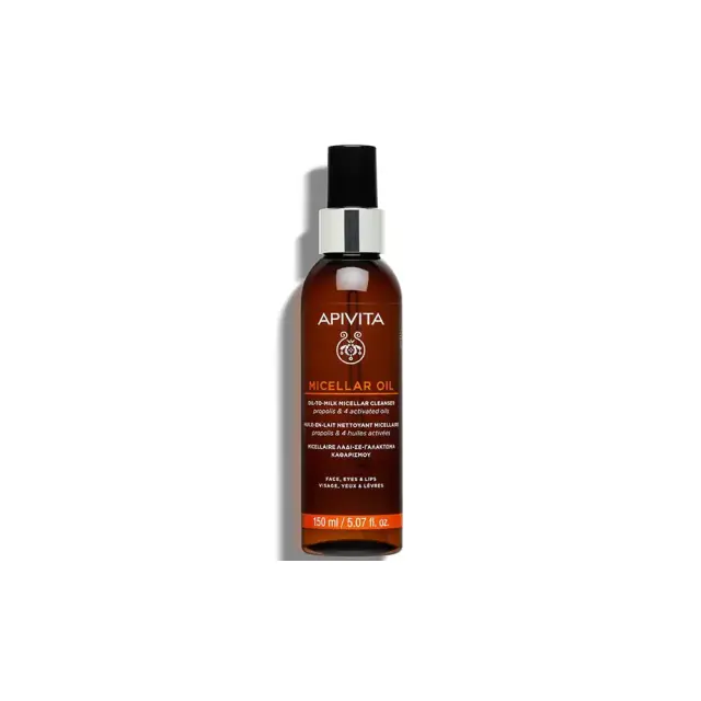 Apivita | Micellaire Oil Λάδι Σε Γαλάκτωμα Καθαρισμού για Πρόσωπο, Μάτια & Χείλη | 150ml