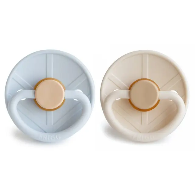 Σετ 2 Πιπίλες Latex FRIGG Little Viking Powder Blue/Cream 0-6 Μηνών Baby Oliver 2