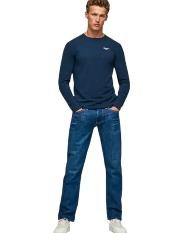 Pepe Jeans - Ανδρική Μπλούζα Original Basic 2 PM508211-595 Μπλε 2
