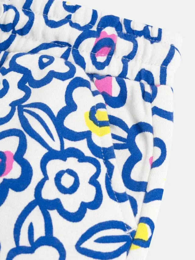 Παιδικό Παντελόνι Φόρμας για Κορίτσια Doodle Floral ΛΕΥΚΟ 2