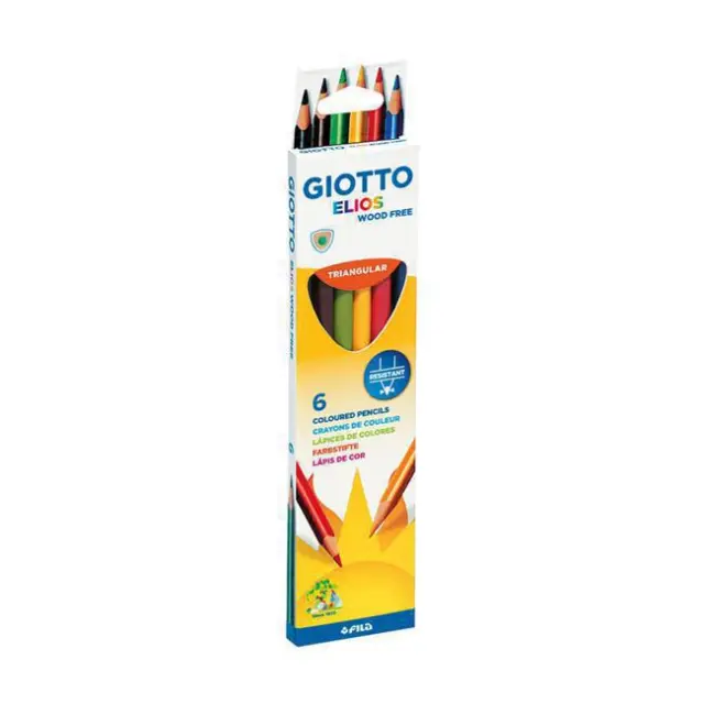 Giotto Ξυλομπογιές Τριγωνικές Elios 6 χρώματα (276000)
